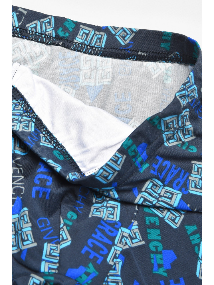 Боксеры мужские тёмно-синего цвета с принтом 211723C