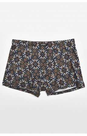 Боксеры мужские тёмно-серого цвета с принтом 211724C