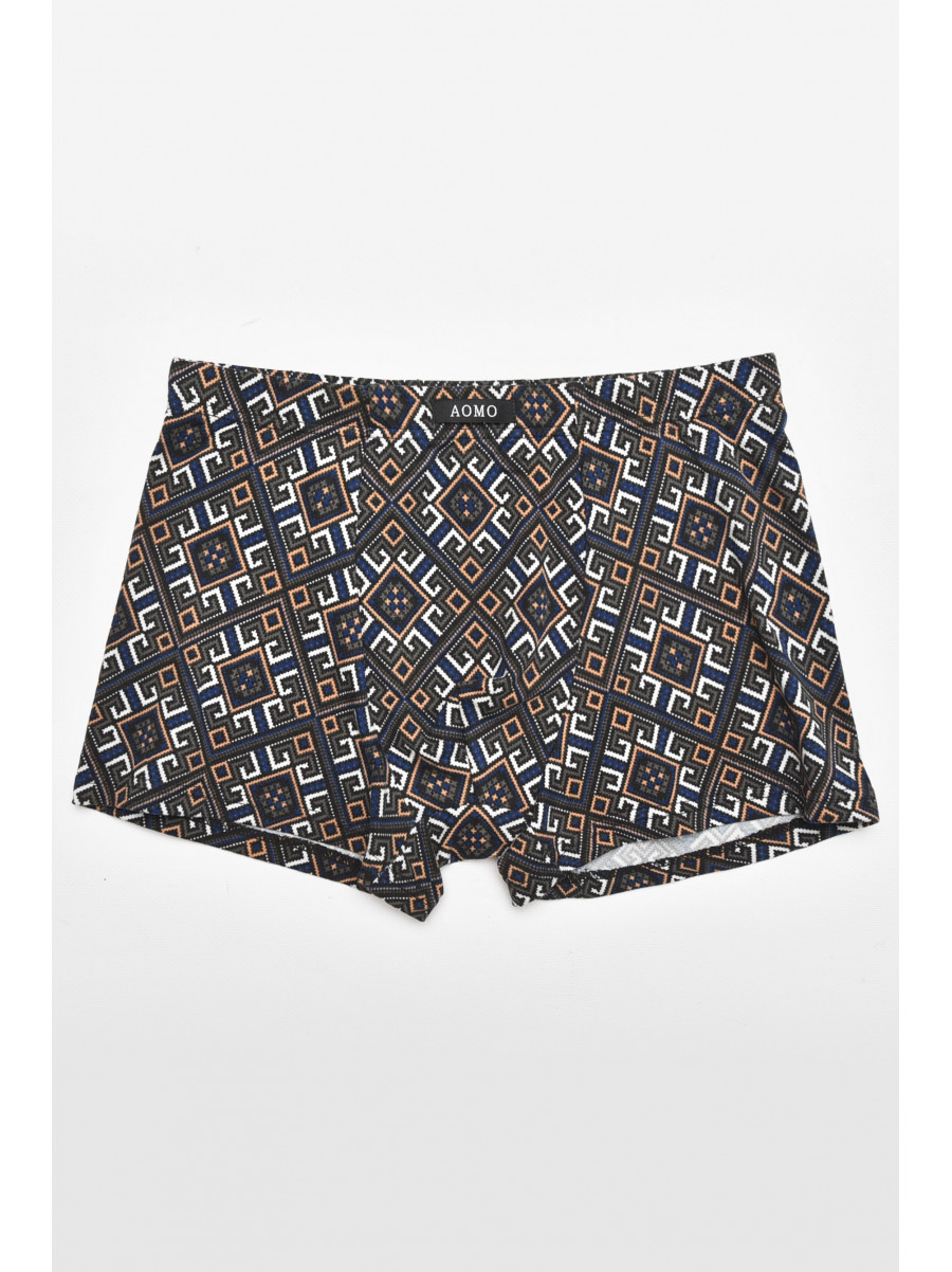 Боксеры мужские тёмно-серого цвета с принтом 211724C