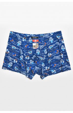 Боксеры мужские тёмно-синего цвета с принтом 211727C