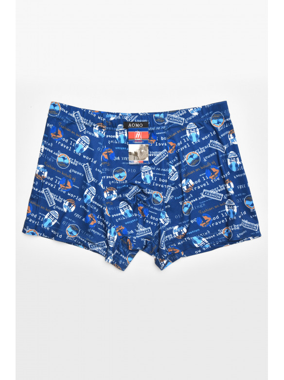 Боксеры мужские тёмно-синего цвета с принтом 211727C