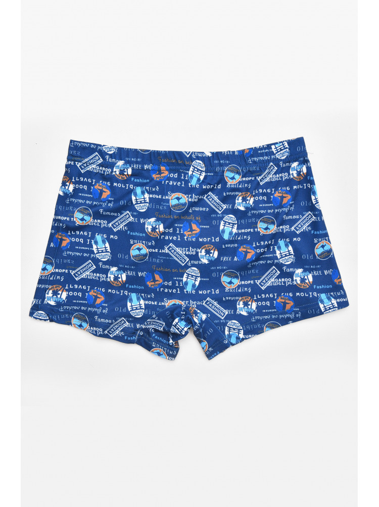 Боксеры мужские тёмно-синего цвета с принтом 211727C