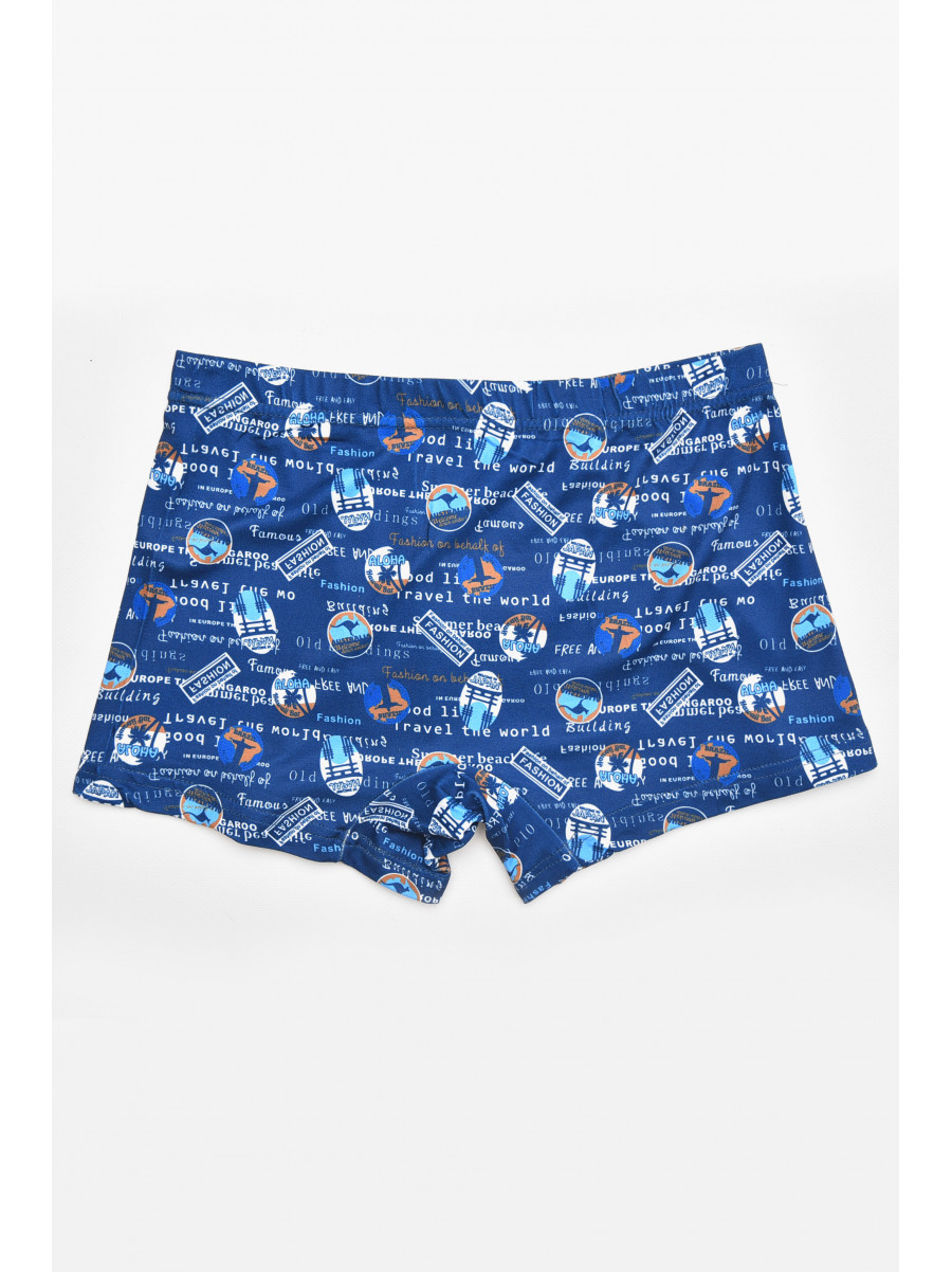 Боксеры мужские тёмно-синего цвета с принтом 211727C