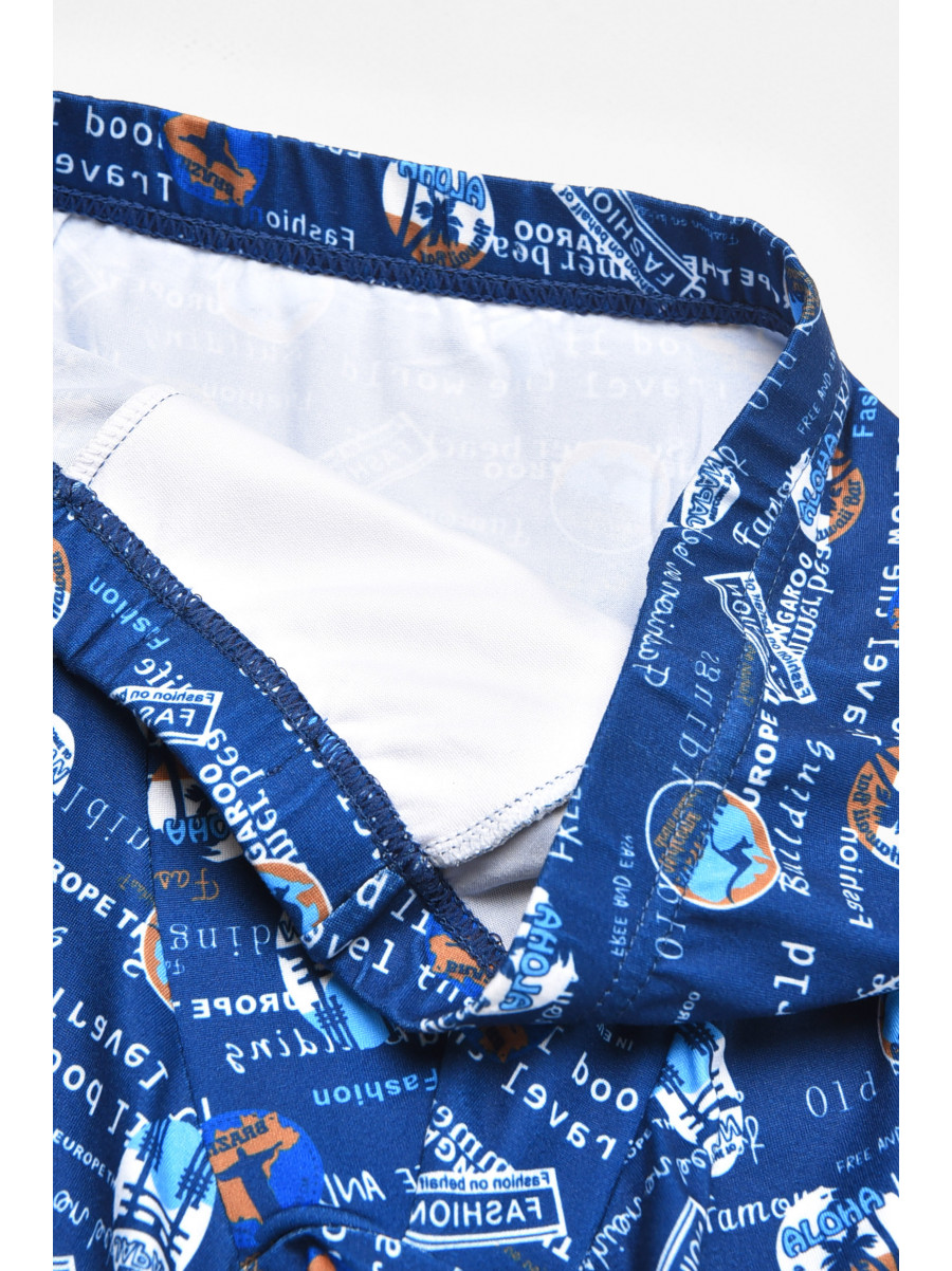 Боксеры мужские тёмно-синего цвета с принтом 211727C