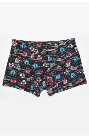 Боксери чоловічі чорного кольору з принтом 211728C