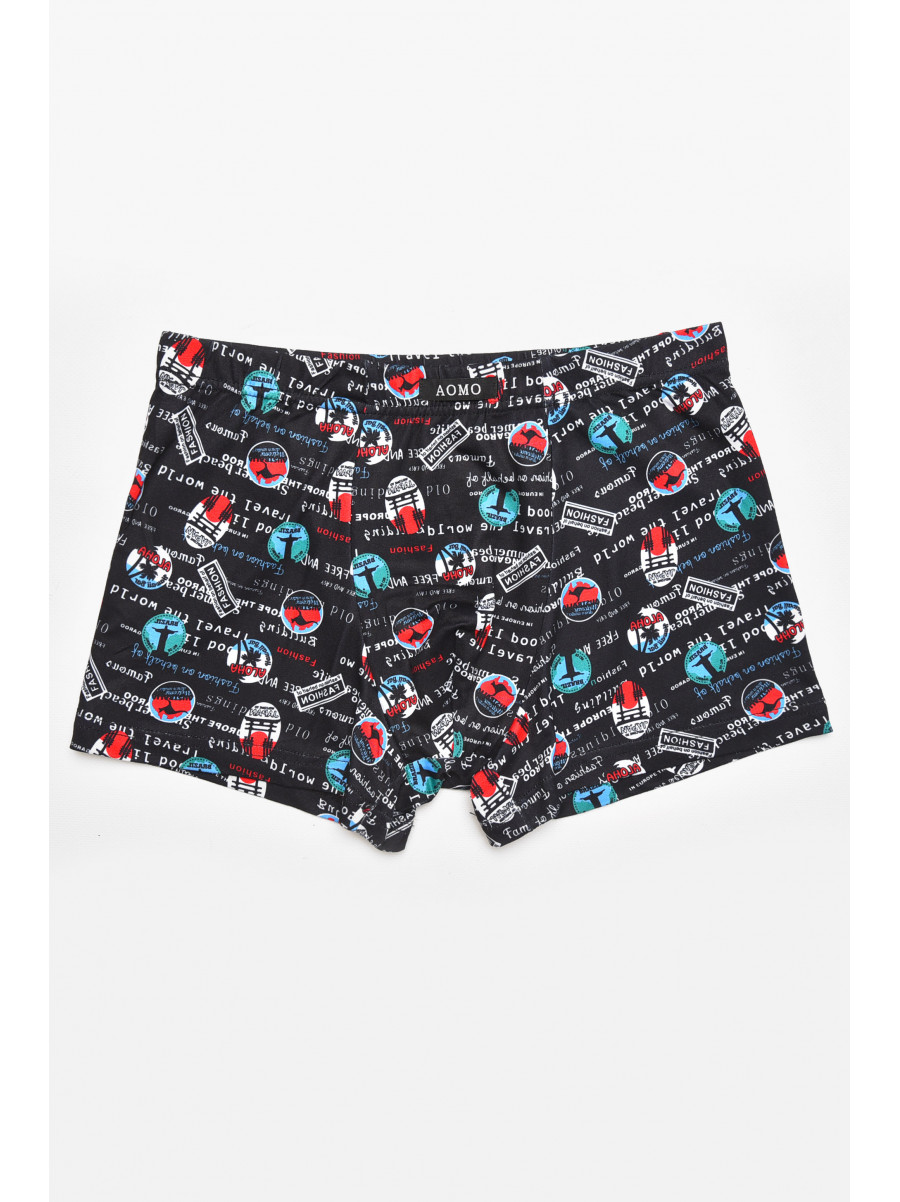 Боксеры мужские черного цвета с принтом 211728C