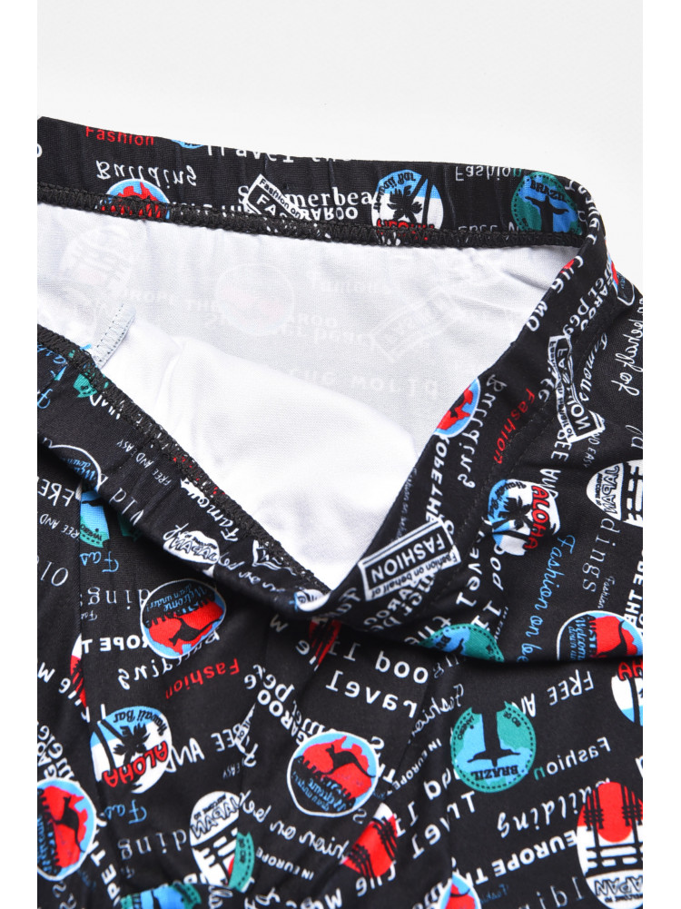 Боксеры мужские черного цвета с принтом 211728C