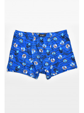 Боксеры мужские синего цвета с принтом 211729C