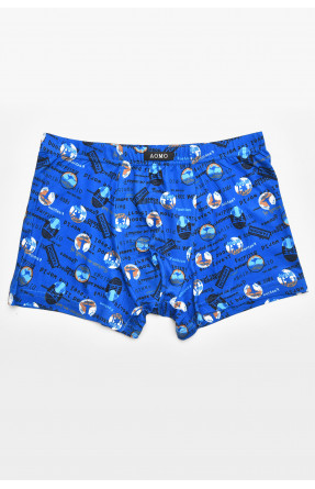 Боксеры мужские синего цвета с принтом 211729C