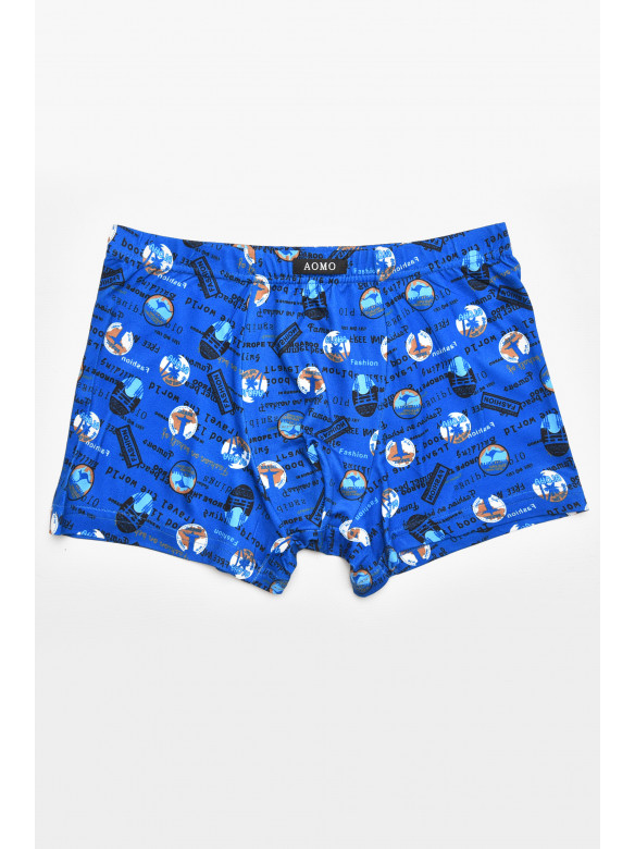 Боксери чоловічі синього кольору з принтом 211729C