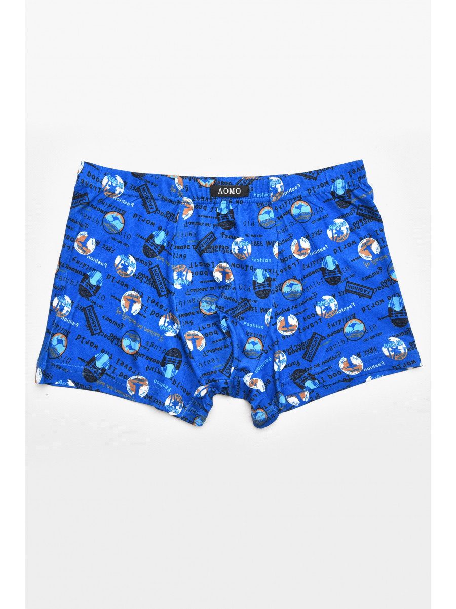 Боксери чоловічі синього кольору з принтом 211729C
