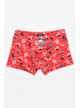 Боксеры мужские красного цвета с принтом 211730C