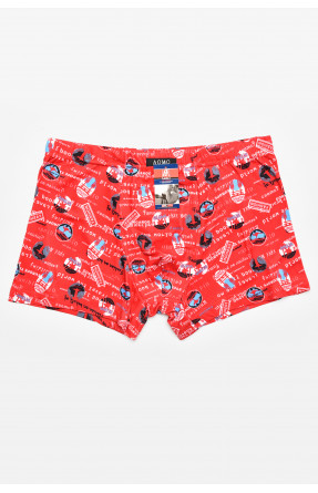 Боксеры мужские красного цвета с принтом 211730C