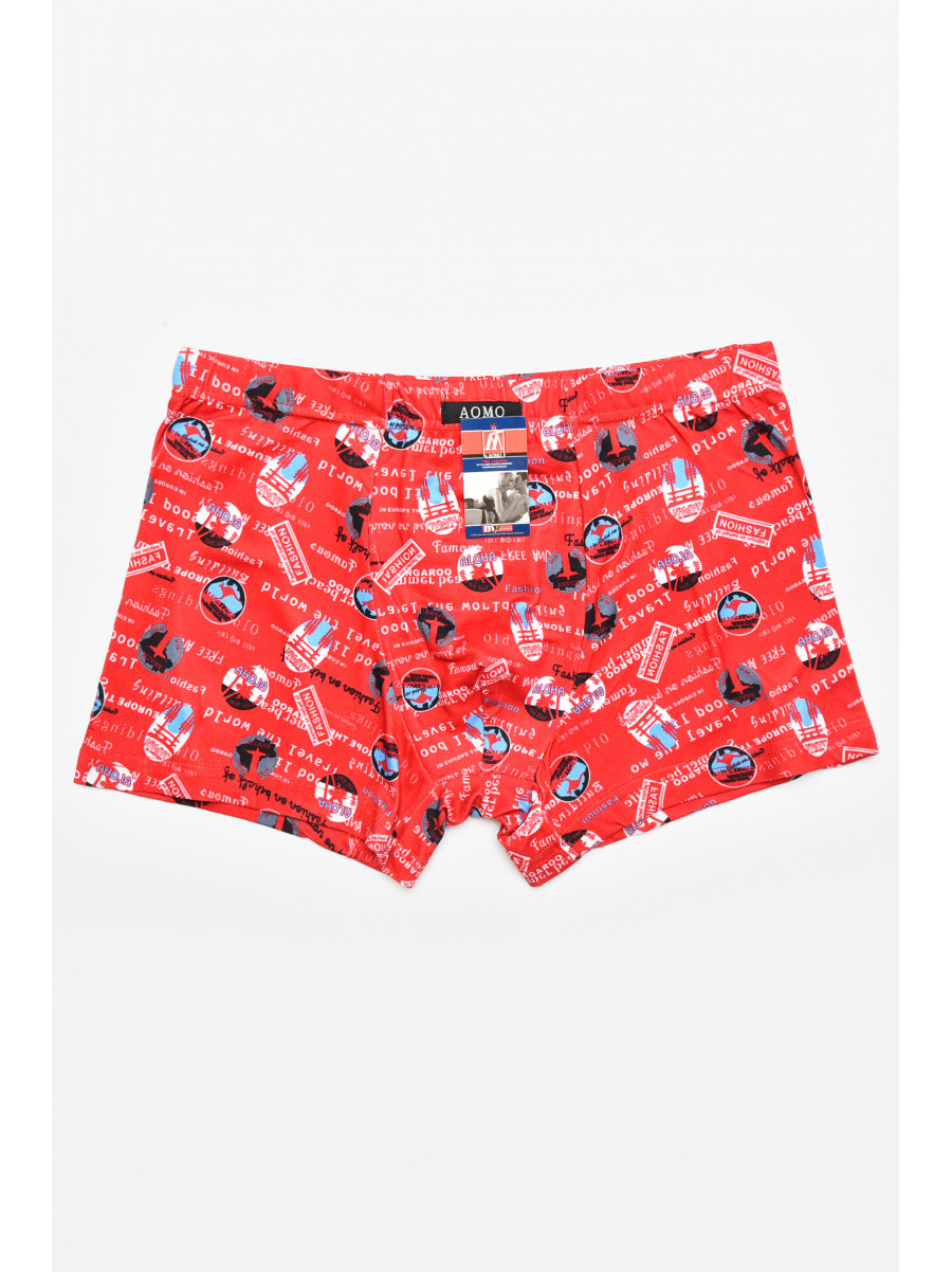 Боксеры мужские красного цвета с принтом 211730C