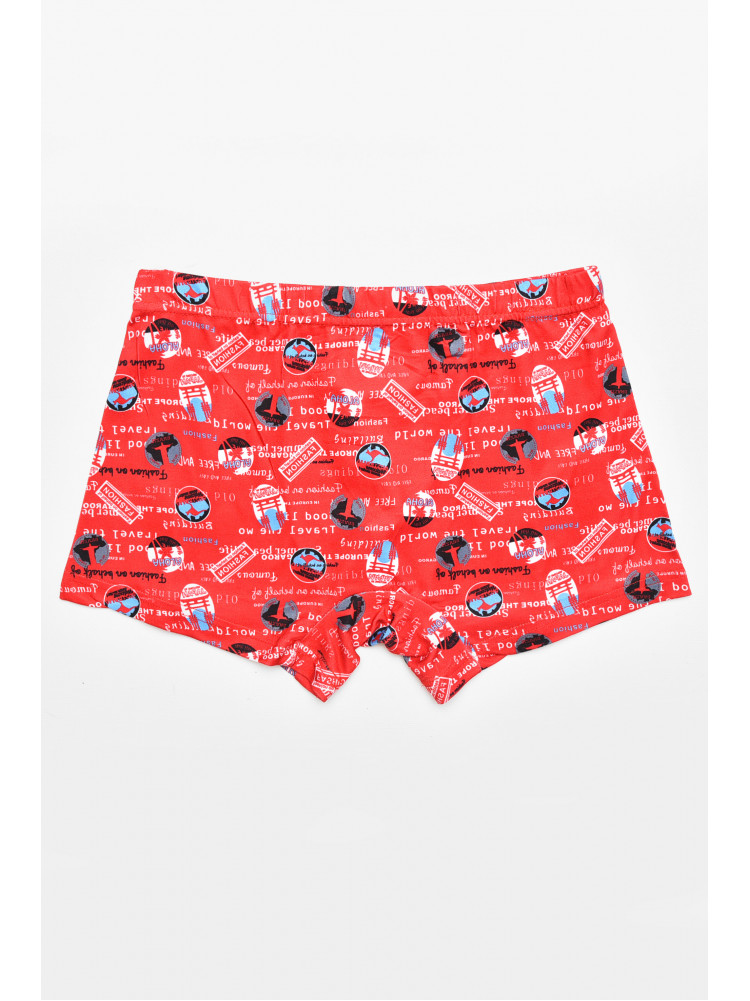 Боксеры мужские красного цвета с принтом 211730C