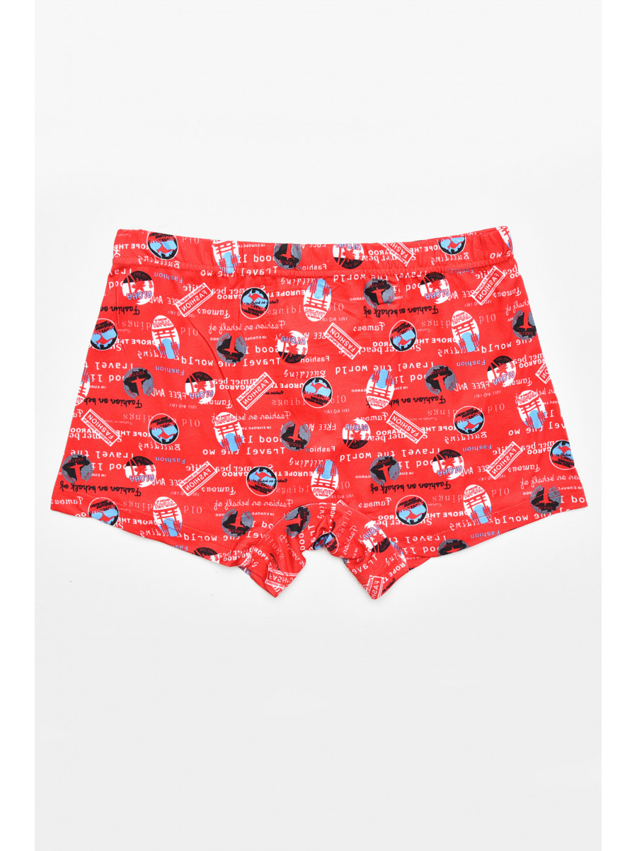 Боксеры мужские красного цвета с принтом 211730C