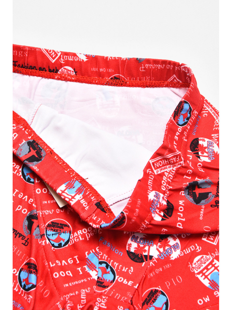 Боксеры мужские красного цвета с принтом 211730C