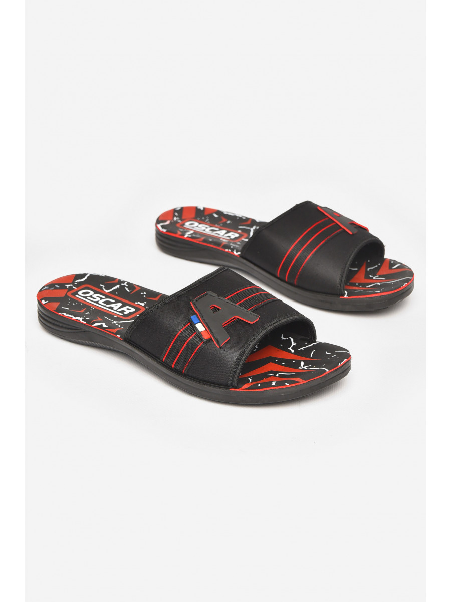 Шлепки мужские черно-красного цвета s-28 211736C