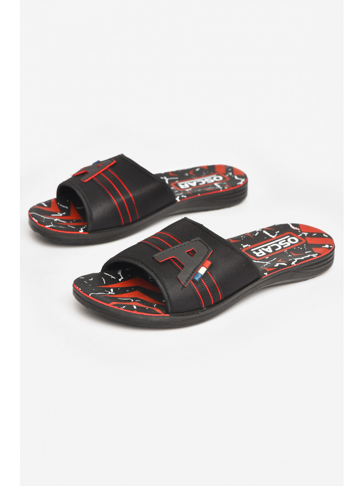 Шлепки мужские черно-красного цвета s-28 211736C