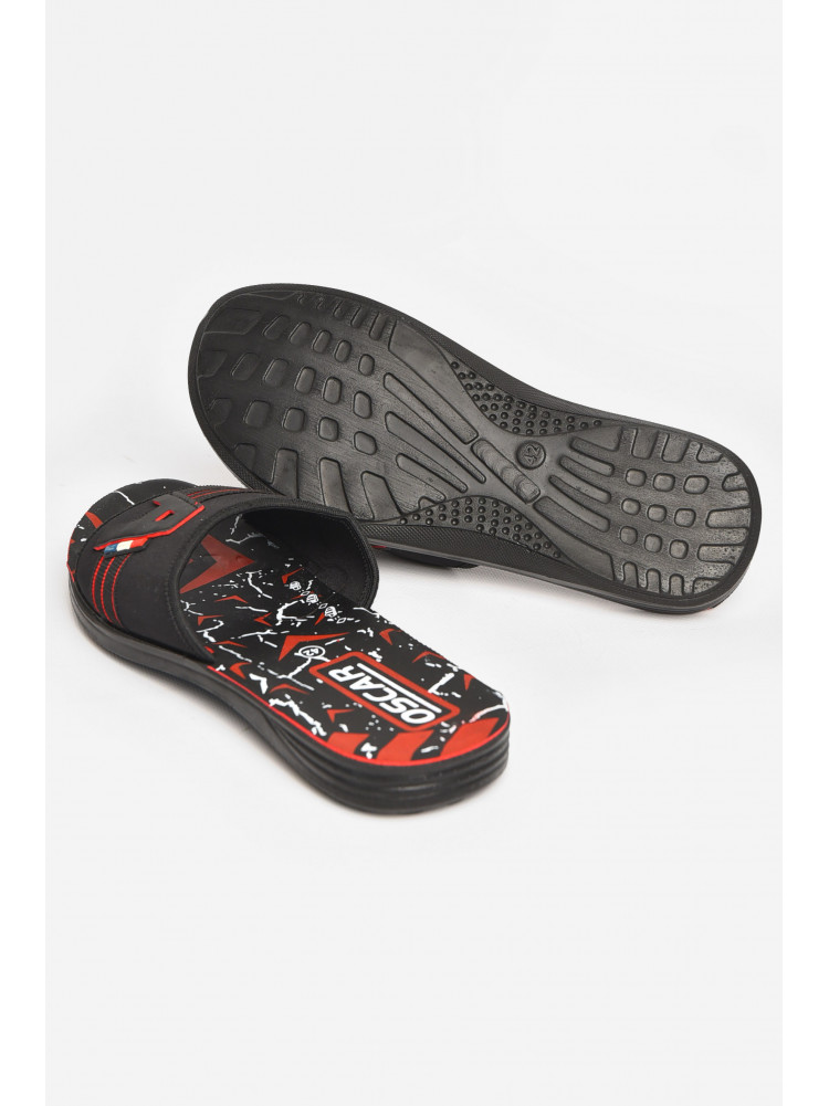 Шлепки мужские черно-красного цвета s-28 211736C