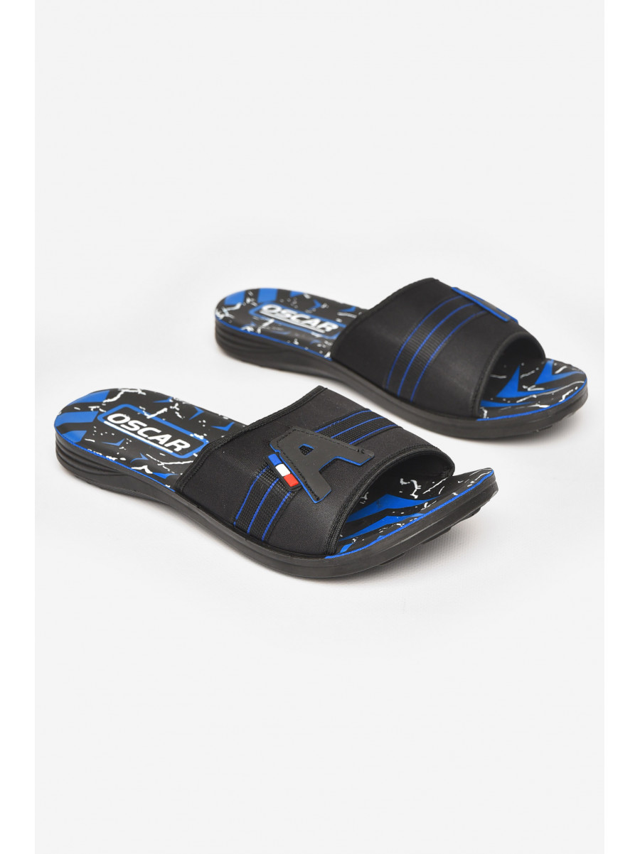 Шлепки мужские черно-синего цвета s-28 211738C