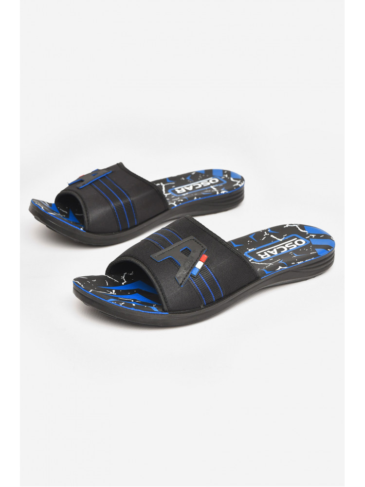 Шлепки мужские черно-синего цвета s-28 211738C