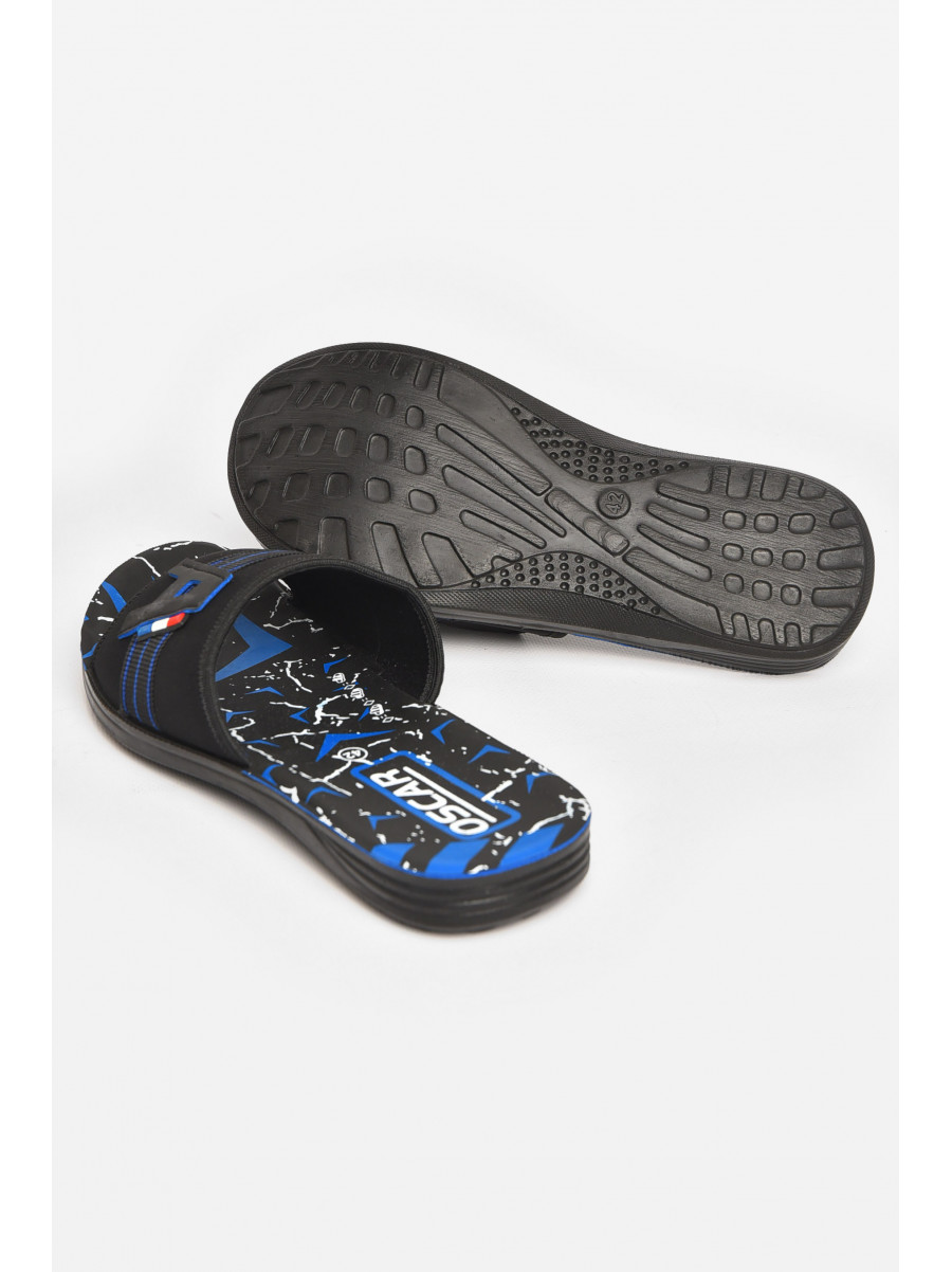 Шлепки мужские черно-синего цвета s-28 211738C