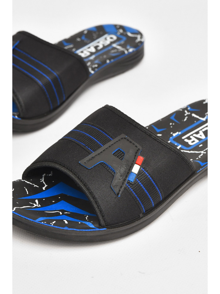 Шлепки мужские черно-синего цвета s-28 211738C