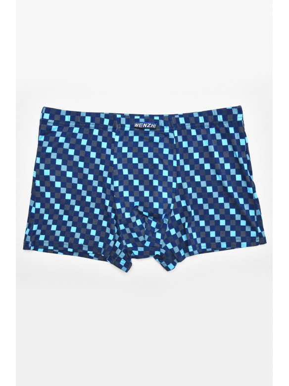 Боксеры мужские тёмно-синего цвета с принтом 211739C