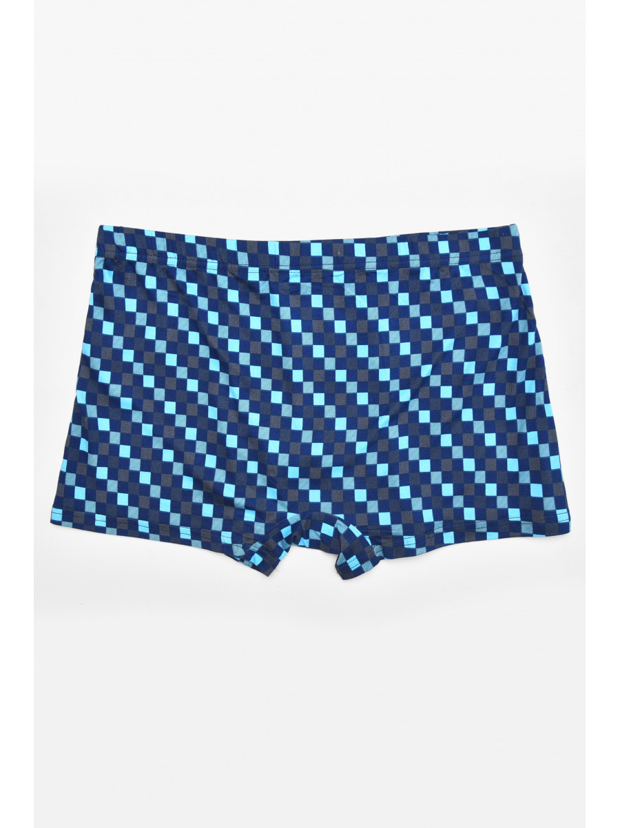 Боксеры мужские тёмно-синего цвета с принтом 211739C