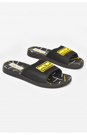 Шлепки мужские черно-желтого цвета s-26 211740C