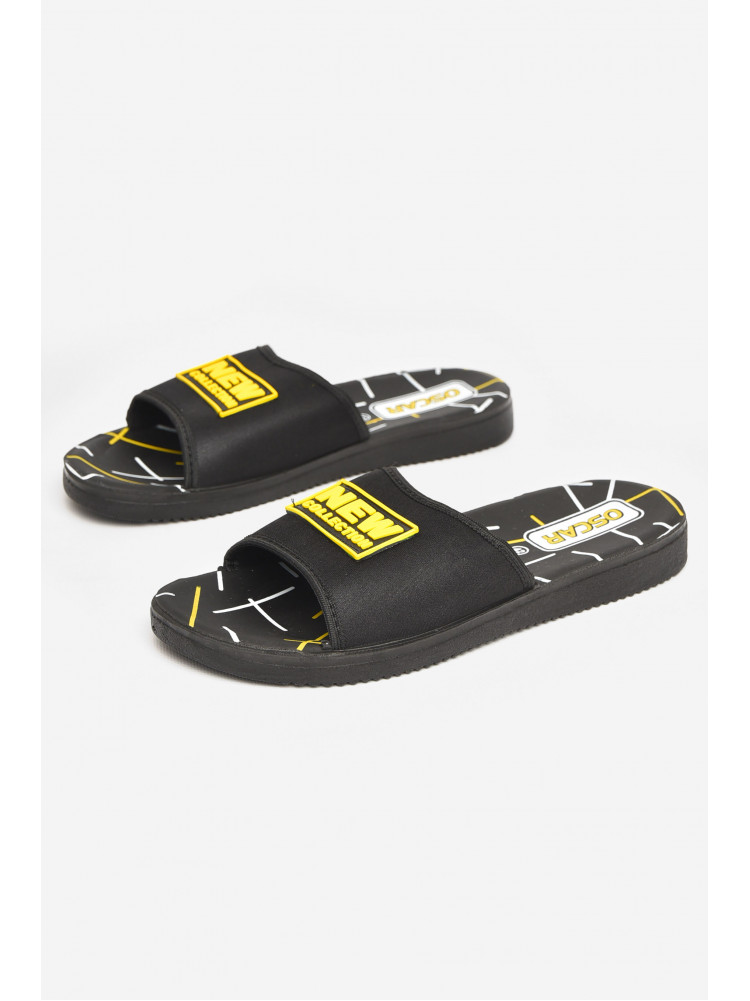 Шлепки мужские черно-желтого цвета s-26 211740C