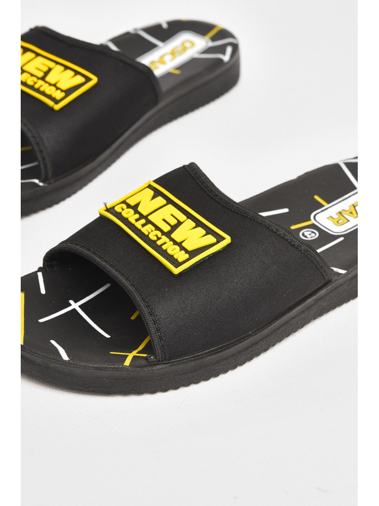 Шлепки мужские черно-желтого цвета s-26 211740C