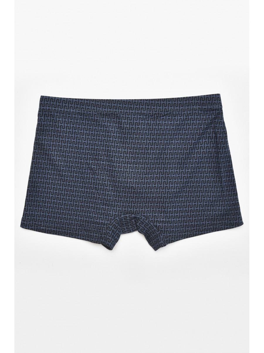 Боксеры мужские тёмно-синего цвета с принтом W3825 211743C