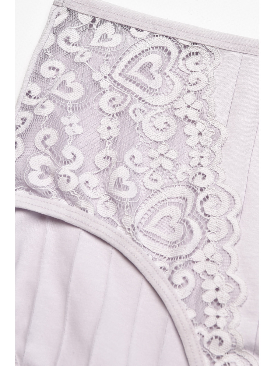 Трусы женские полубатальные светло-сиреневого цвета 38325 211744C