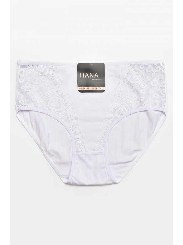 Трусы женские полубатальные белого цвета 38325 211745C