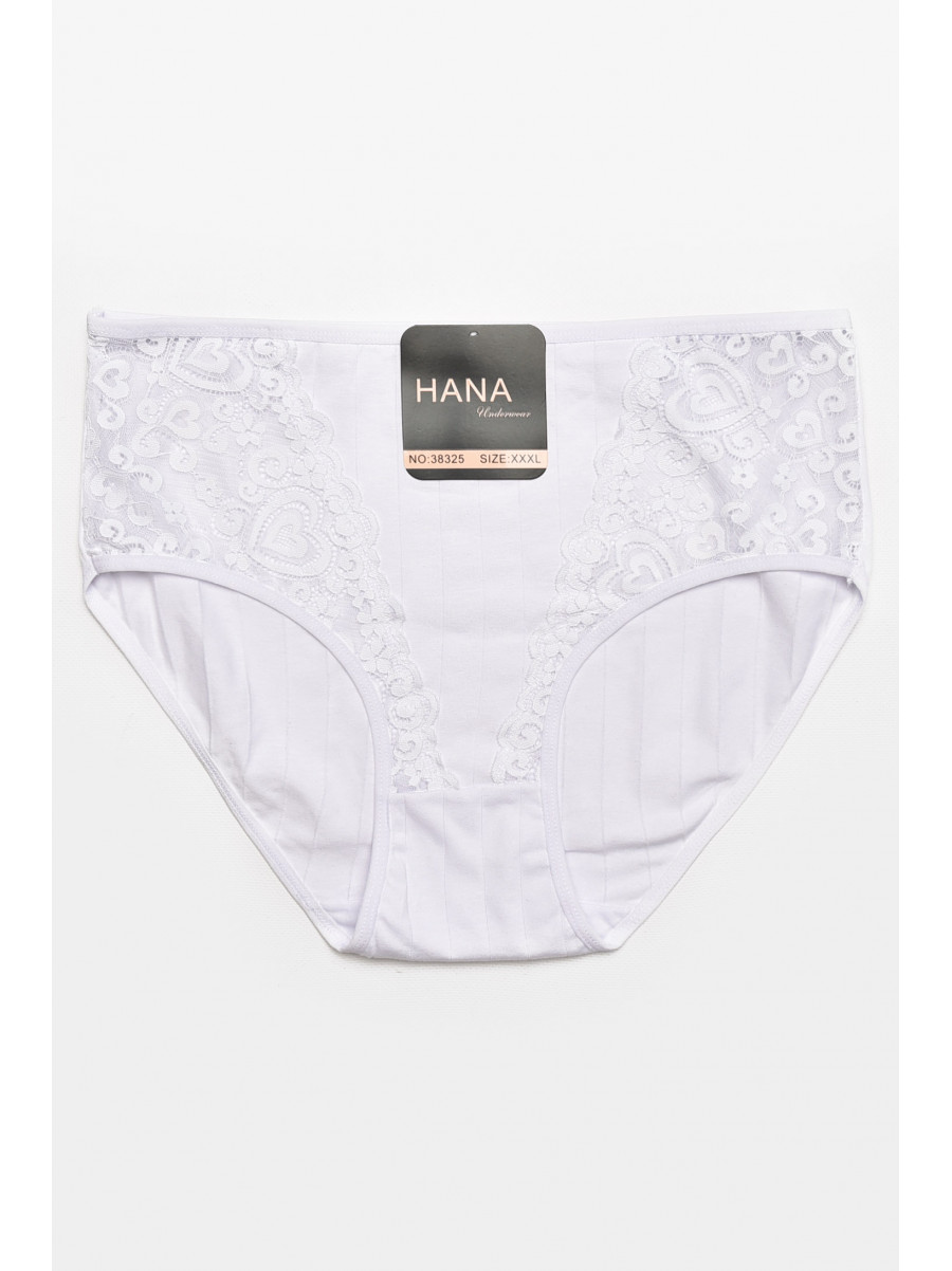 Трусы женские полубатальные белого цвета 38325 211745C