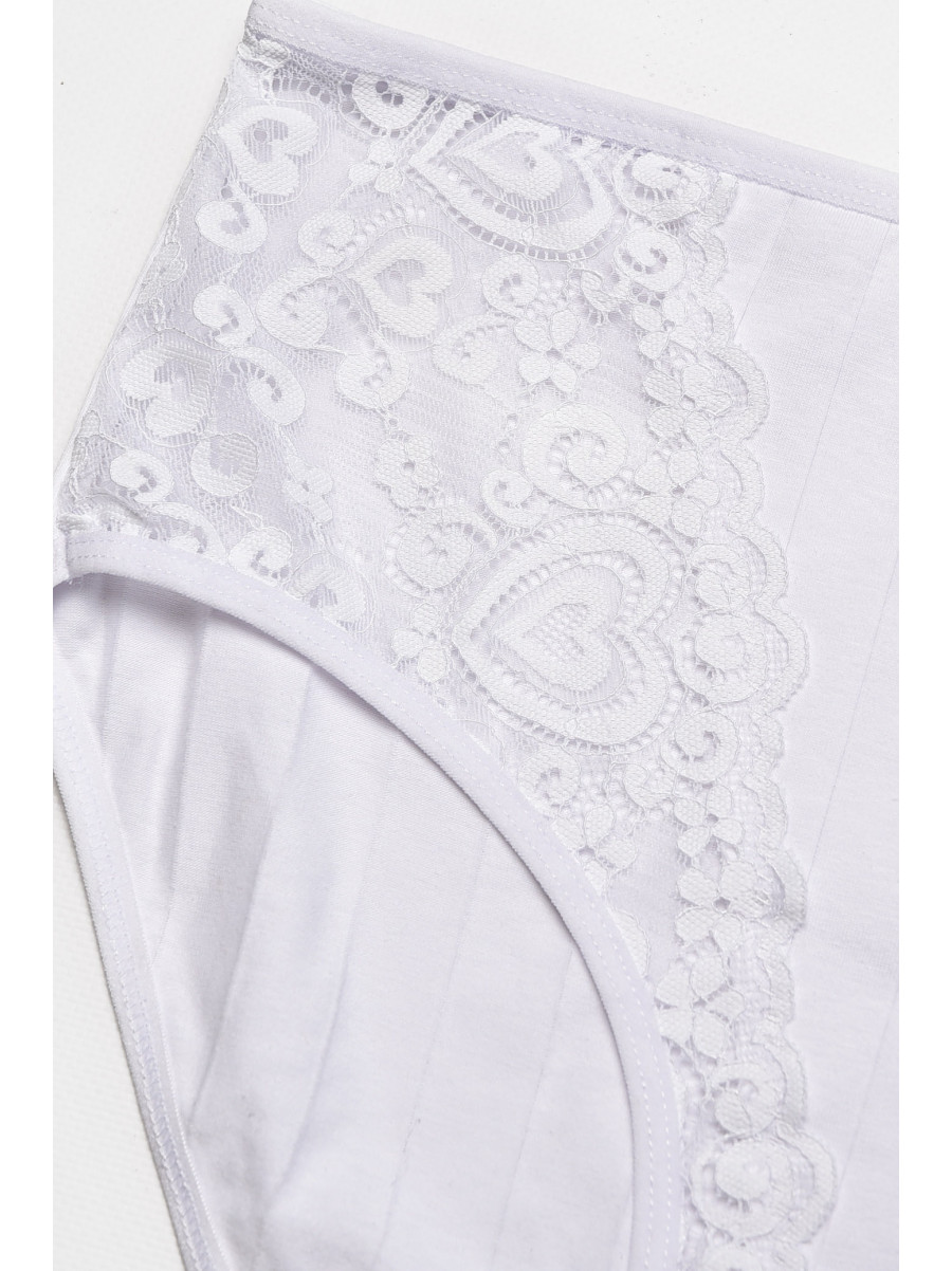 Трусы женские полубатальные белого цвета 38325 211745C