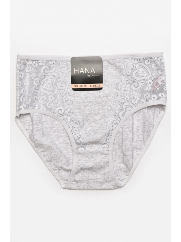Трусы женские полубатальные серого цвета 38325 211747C