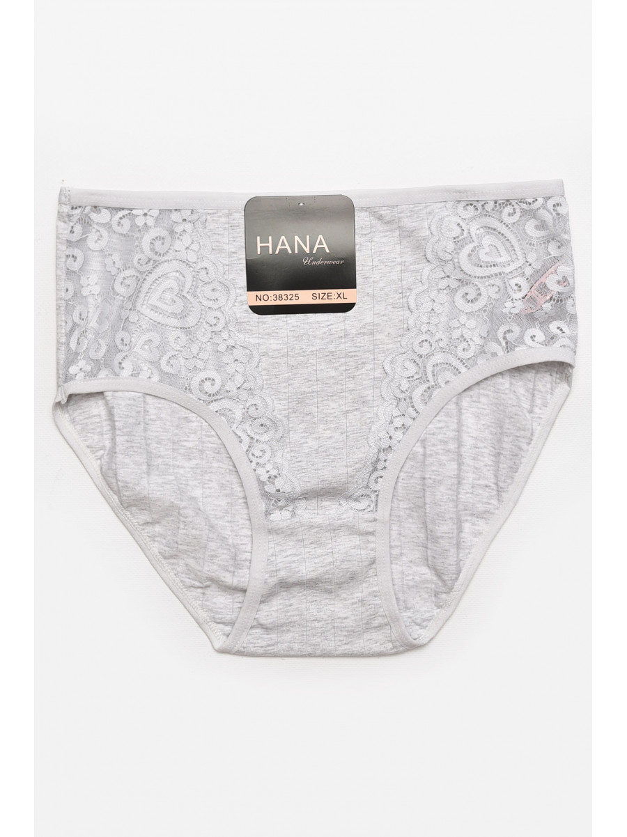 Трусы женские полубатальные серого цвета 38325 211747C