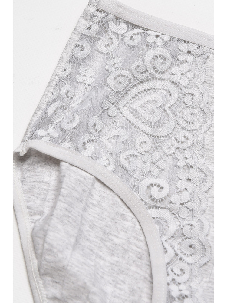 Трусы женские полубатальные серого цвета 38325 211747C