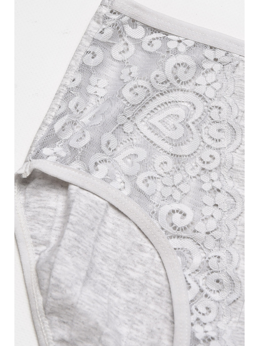 Трусы женские полубатальные серого цвета 38325 211747C