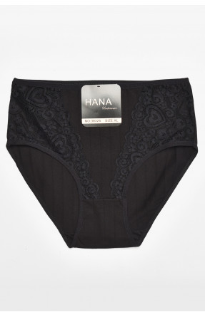 Труси жіночі напівбатальні чорного кольору 38325 211748C
