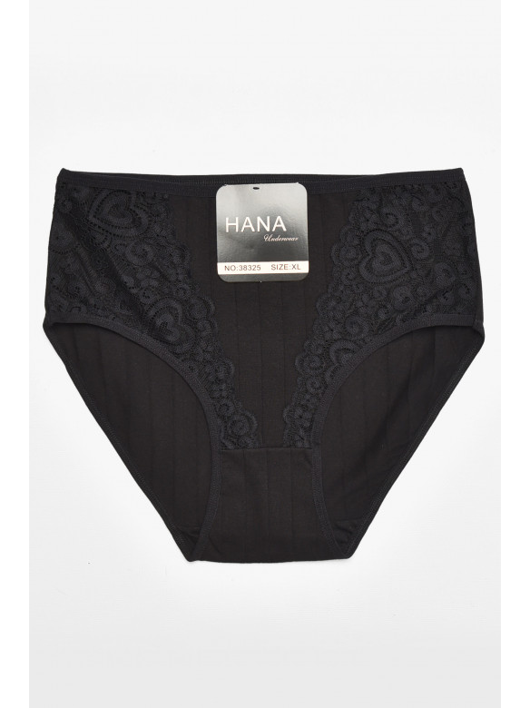 Трусы женские полубатальные черного цвета 38325 211748C