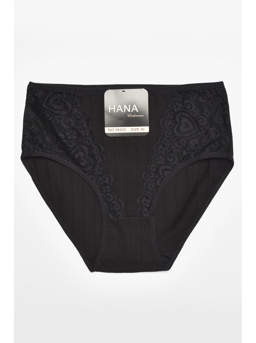 Трусы женские полубатальные черного цвета 38325 211748C