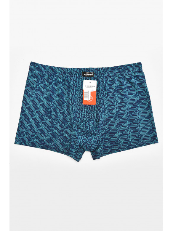 Боксеры мужские тёмно-синего цвета с принтом 211750C