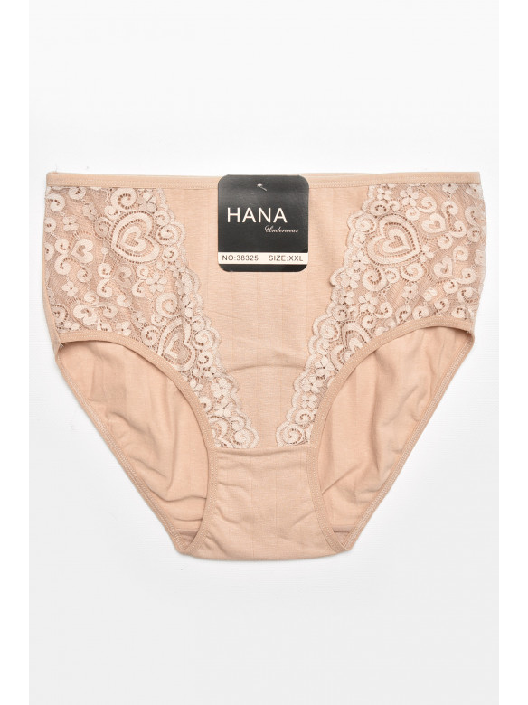 Трусы женские полубатальные бежевого цвета 38325 211752C
