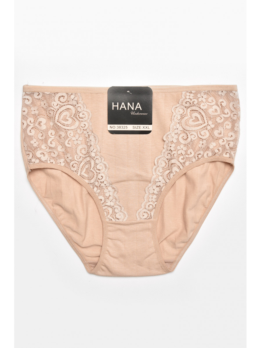 Трусы женские полубатальные бежевого цвета 38325 211752C