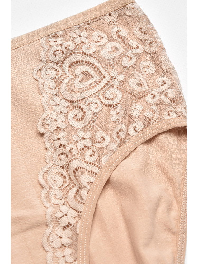 Трусы женские полубатальные бежевого цвета 38325 211752C