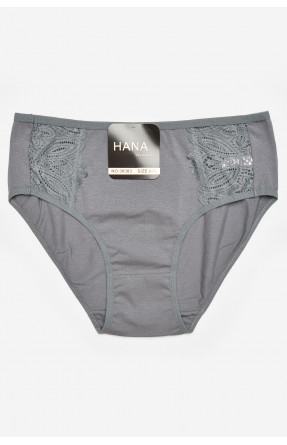 Труси жіночі напівбатальні темно-сірого кольору 38383 211754C